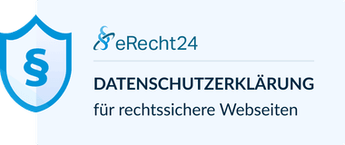 eRecht24 Siegel · Datenschutzerklärung für rechtssichere Webseiten